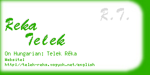 reka telek business card